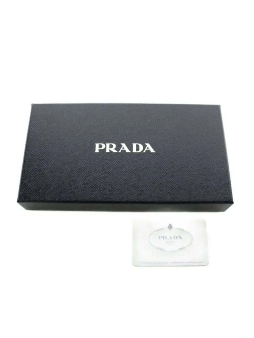 Prada Triangle Logo Plate Wallet Round Zip Coin Purse Nylon Black - Picture 9 of 9
